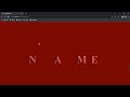 CSS moving name Animation using only html and css|| css animation effect @CodeTechniques
