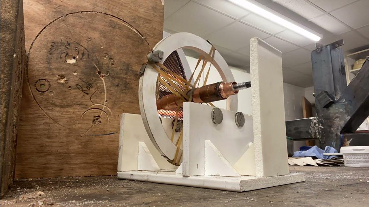 1429 A Rotary Rubber Band Engine With Bearings YouTube