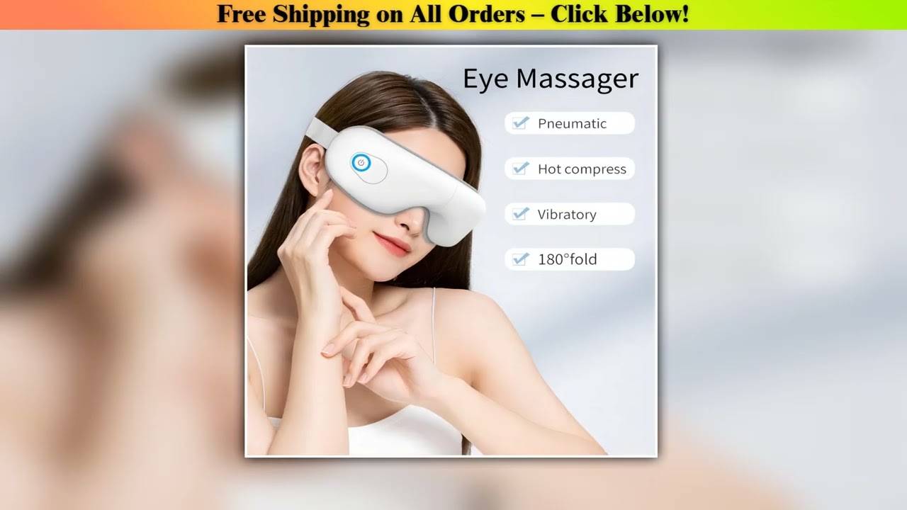 Folding Eye Massager Eye Mask with Heat and Bluetooth Music Airbag Eye Care Device Gift for Eye