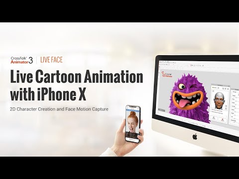 Cartoon Animator 4 + LIVE FACE - iPhone TrueDepth Camera Facial Mocap for Real-time Production