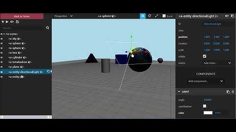 Moving directional light with A-Frame Visual Inspector