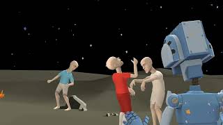 Plotagon season 1 episode 35 acting idiots on moon (2008)