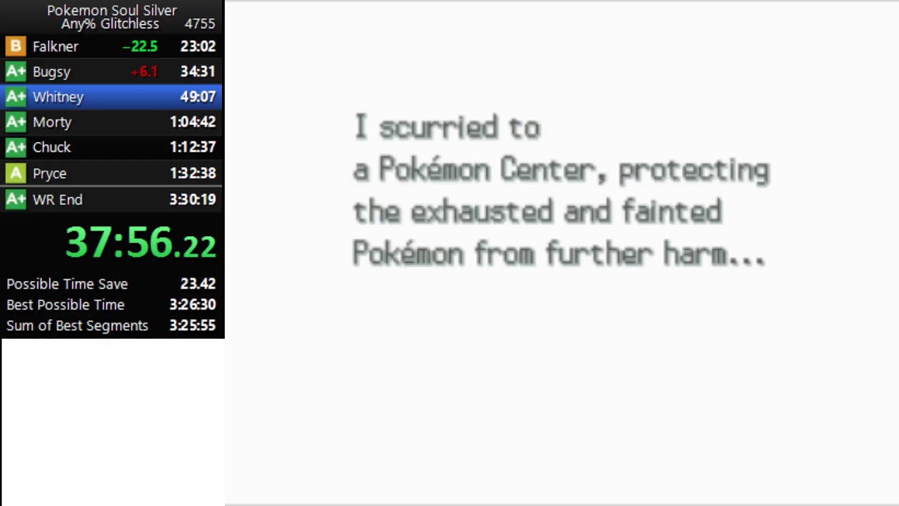 Day 490 - Pokemon Soul Silver Glitchless Speedruns