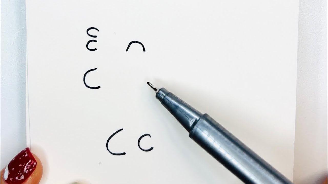 How to Draw Sad Expression from Letter CCCCCC Very Easy - YouTube