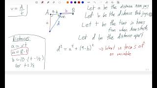Optimization - Speed, Distance and Time - Example 1
