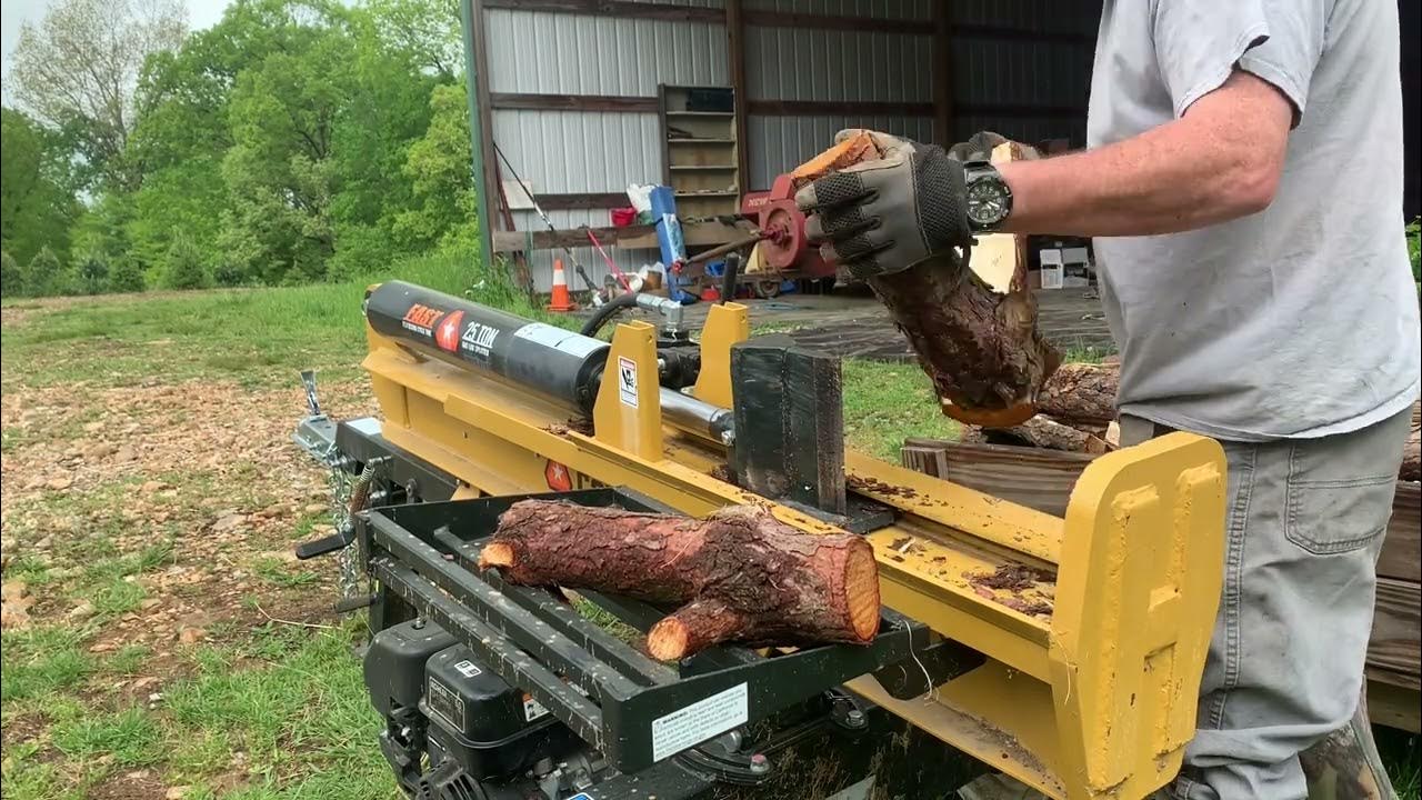 Splitting Firewood with County Line 25 Ton Log Splitter YouTube