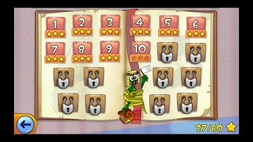 Snail Bob 1 : Arcade Adventure in the puzzle world - 3 star solution - The Nile mile - Level 7-12