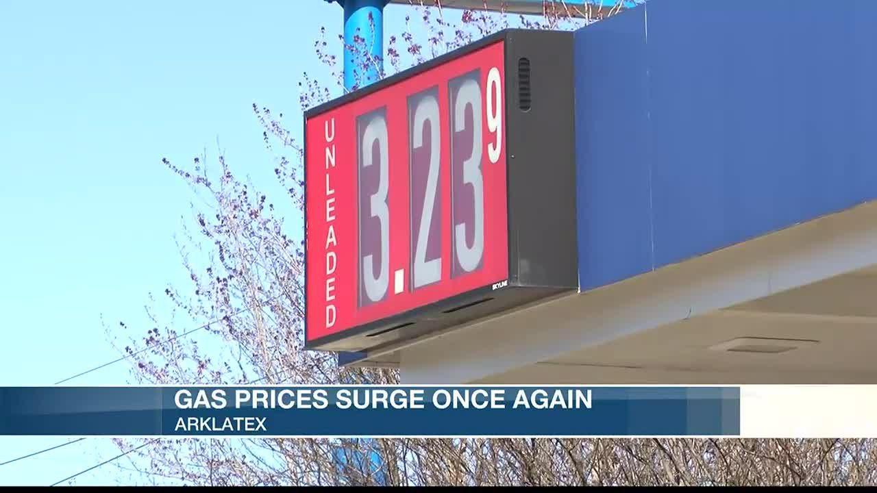 Gas prices surge again - YouTube