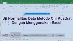 Uji Normalitas Data Metode Chi Kuadrat Dengan Perhitungan Excel - Duur: 12:29. 