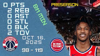 Jamir Watkins Player Full High Lowlights vs PISTONS 16 10 2025 NBA PRESEASON Game