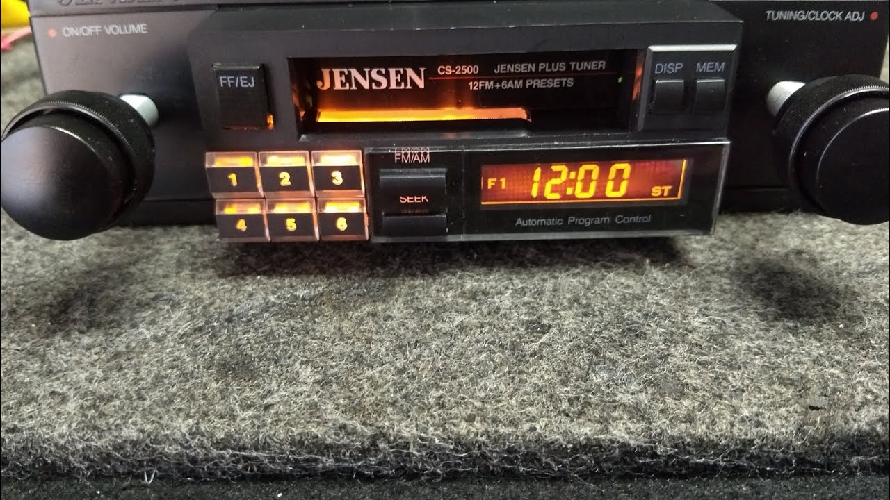 Estereo radio AM FM Cassette Jensen Old School vintage de perillas ...