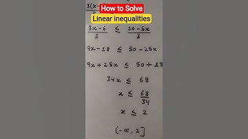 How to Solve Linear inequalities #maths #class11 #linearinequality #shorts