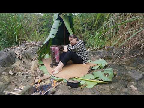 Full Video: 510 Days Start to Finish Girl 17 Years Old Builds a Bamboo House In The Forest Alone