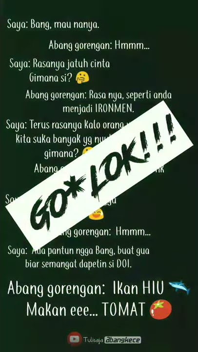 Story WA Ikan HIU makan TOMAT ( Odadding mang oleh ) - Tulisaja Abangkece