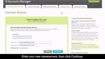 How To Update Your Nameservers at Network Solutions