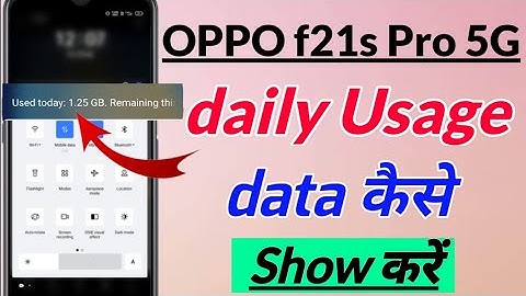 OPPO f21s pro 5g me daily Usage data kaise Show Kare | how to show usage data in OPPO f21s pro 5g