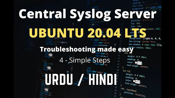 Central Syslog Server Ubuntu 20.04 LTS rsyslog Sending Logs to a Syslog Server in URDU Hindi 2021