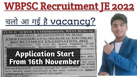 WBPSC Junior Engineer Recruitment Out //Short Notice Out//Diploma Eligible //Permanent Job WBPSC je