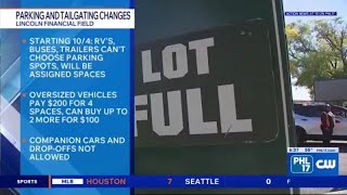 Full Eagles tailgating is changing: New parking rules, higher costs start October 4 | PHL17 News News