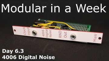 Digital Noise and Pseudo Random Gates with a 4006 - DIY modular in a week 6.3