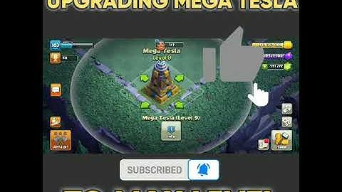 UPGRADING MEGA TESLA TO MAX LEVEL | CLASH OF CLANS | #shorts
