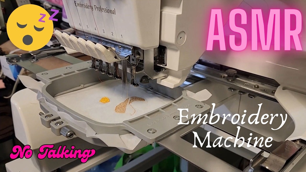 ASMR Embroidery Machine Sounds making Keychain Fobs - YouTube