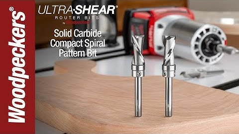 Ultra-Shear Solid Carbide Spiral 2-Flute Pattern Bits  |  Woodpeckers