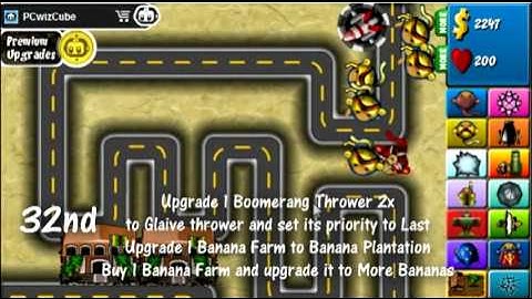 Bloons Tower Defense 4: Beginner Track (Easy) - Rounds 1-50 Video Tutorial