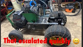TOTAL DESTRUCTION 😄/Kohler K321/JD214 mud mower build Part 2