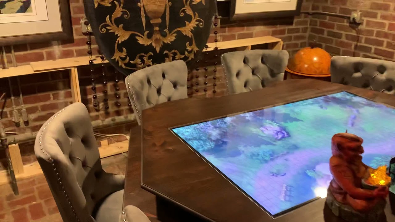 D&D room/table in progress. YouTube