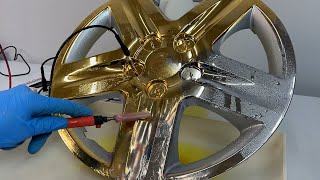 Gold Plating a Hubcap in 24K GOLD