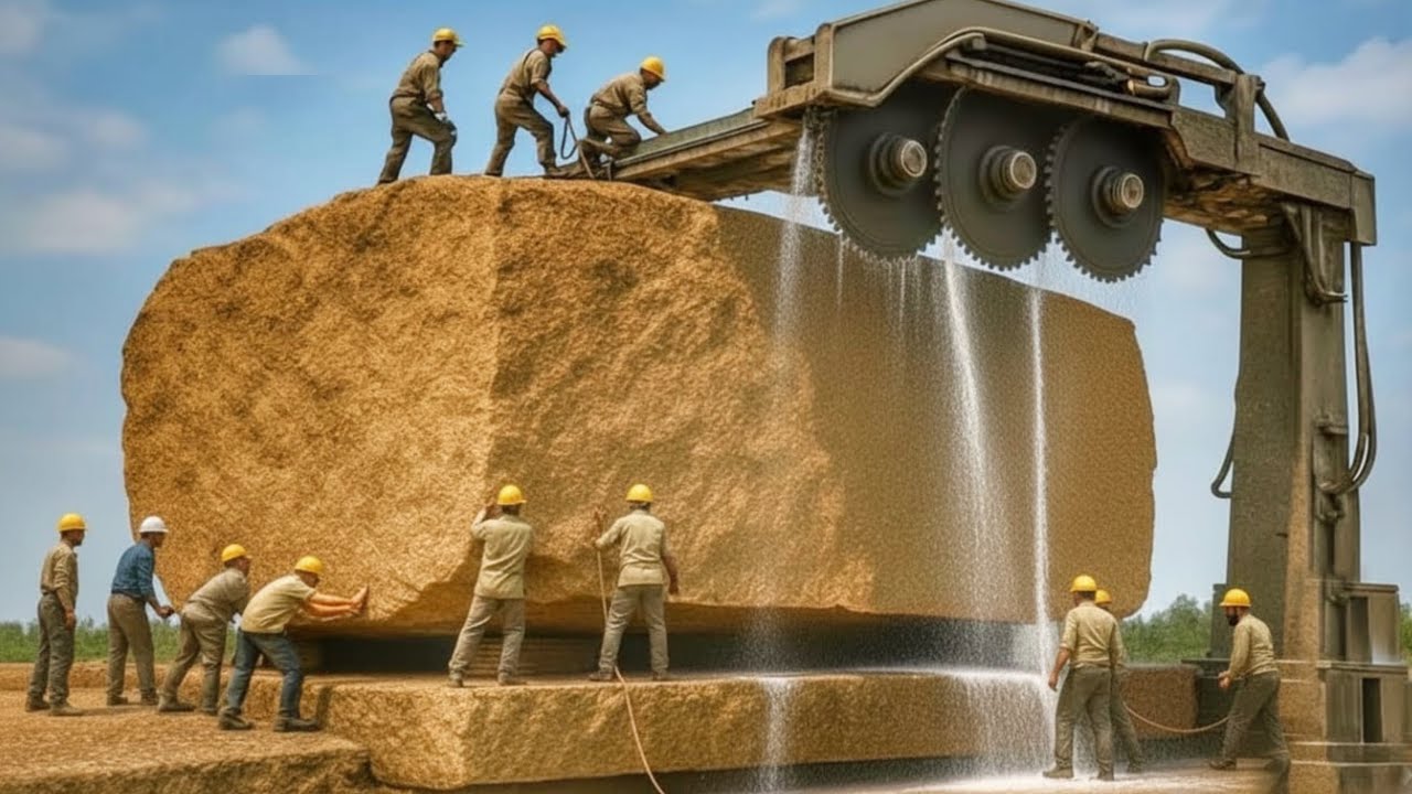 How Marble Is Made in Pakistan | Incredible Giant Stone Cutting & Luxury Finishing Process