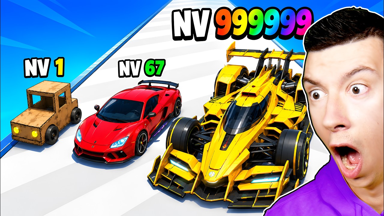 À CHAQUE SECONDE, LA VOITURE DEVIENT JUSQU’À 999 999 FOIS PLUS RAPIDE !!