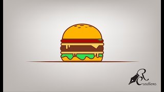 Adobe Illustrator - Flat Burger Illustration