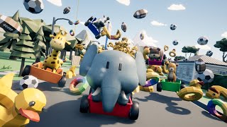 Animal Cart racing in 3D Town!! screenshot 3