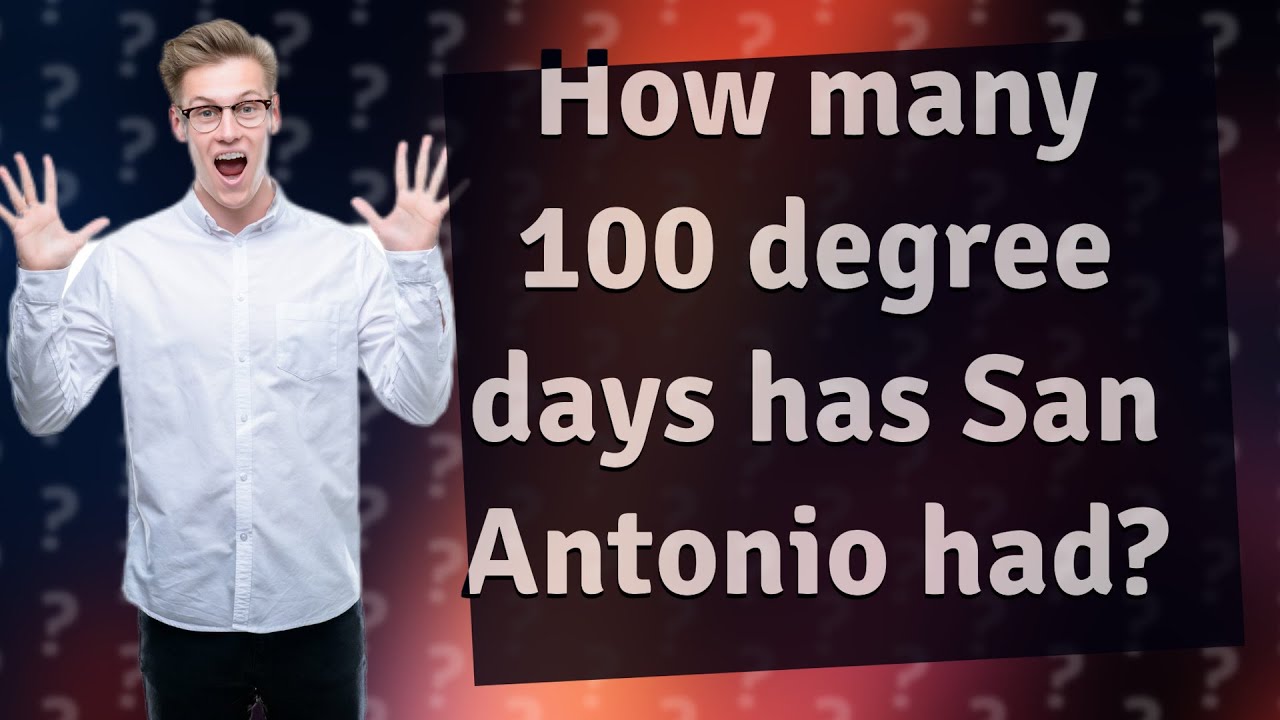 How many 100 degree days has San Antonio had? YouTube