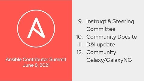 Steering Committee + Docsite + D&I + Galaxy/GalaxyNG (Ansible Contributor Summit 2021.06, Part 3)