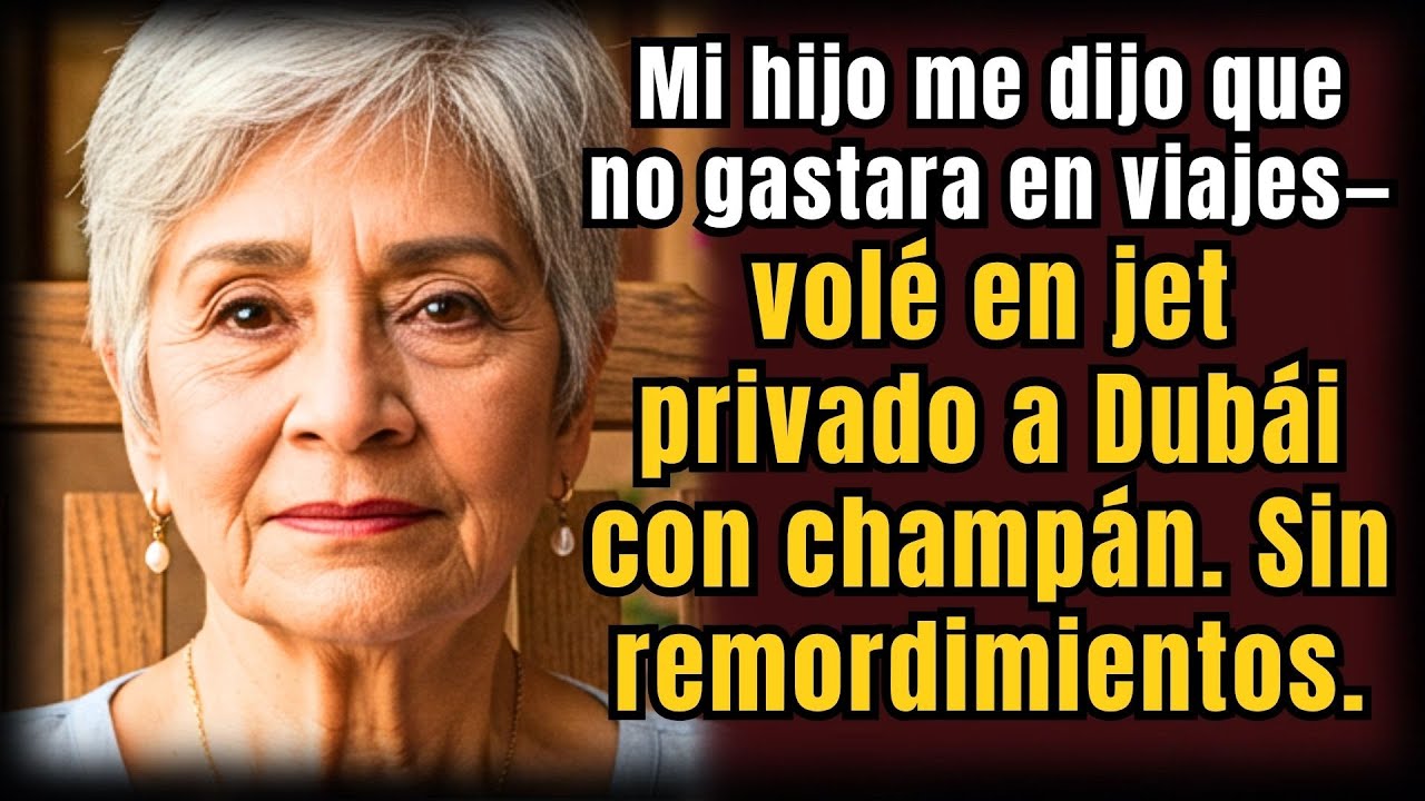 Mi hijo dijo: “No malgastes dinero en viajes” — así que volé a Dubái con champán en jet privado