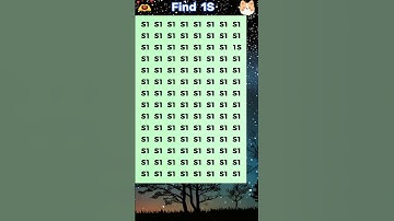 Find 1S - People with HD Eyes can spot in 6 secs  #youtubeshorts #opticalillusion