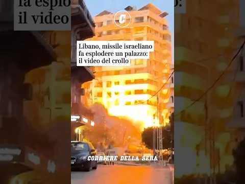 Video Libano, missile israeliano fa esplodere un palazzo: il video del crollo