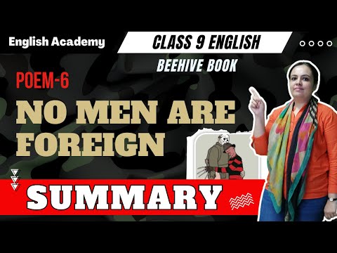 No Men Are Foreign Summary | Class 9 Beehive Book Poem 6