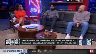 "Wemby is the MVP" - NBA Gametime on Spurs beat Wolves to advance to West Conf finals vs. Thunder