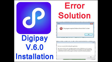 How to Download & Install Digipay V.6.0 || Windows Service Pack 1 Error Solve || Error 32bit Digipay
