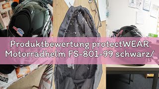 Produktbewertung protectWEAR Motorradhelm FS-801-99 schwarz/grau