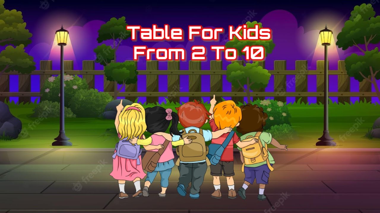 Table For Kids From 2 To 10 | Multiplication Table For Kindergarten