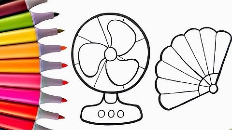 How to Draw a Table Fan & Hand Fan | Easy Drawing and Coloring for Kids | Simple Step-by-Step Art