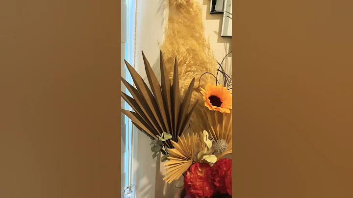 #boho#palm👜#leaves from #paperbag#homedecor #diycrafts #satisfying #ytshorts #art #shortsfeed