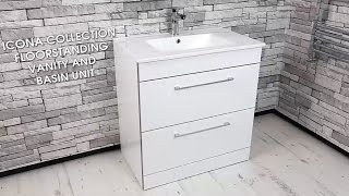 modernise your bathroom with the Icona Collection floorstanding vanity unit and basin exclusive to Plumbworld. View here: Two 