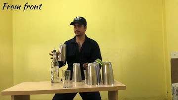 2nd tutorial with 2 tin 1 bottle working flair .(illusion bartender academy)