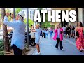 Athens greece spring walk through city center